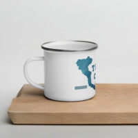 Travel Corfu Enamel Mug - Image 3