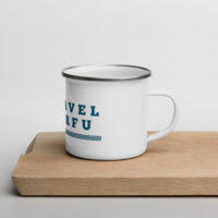 Travel Corfu Enamel Mug - Image 2